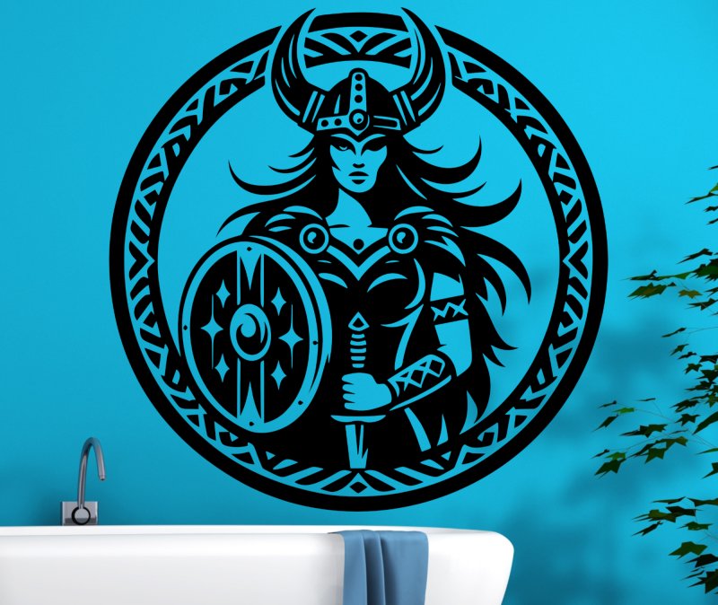 Preview: Wandsticker 46382 Wikinger-Frau 3